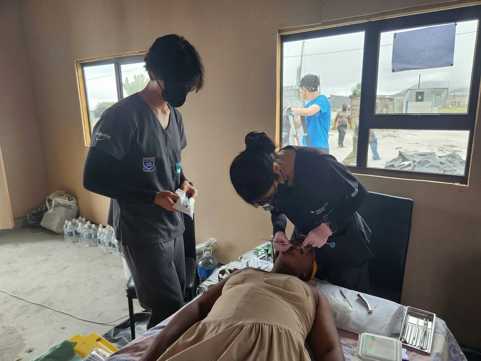 Free mobile dental clinic sponsored by African Leadership in Khayelitsha township of South Africa